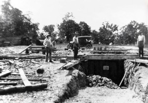 Entrance to the Choate mine in 1917 as it is prepared for operation during World War I. 