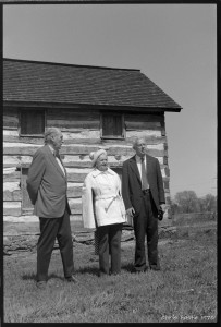 William Fastie, Florence Rogers, and James Poultney at the assay office. Spring 1975.