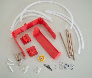 The Redstone Rig kit includes four 3D printed parts and all the hardware shown here.
